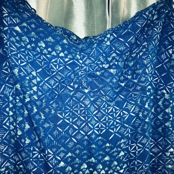 Hollister Maxi delicate blue aztec print Sz Small - Picture 4 of 8
